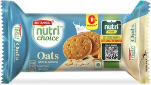 BRITANNIA Nutrichoice Oats Milk & Almond Cookies Biscuit