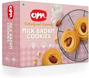 Om Sweets & Snacks Milk Badam Cookies | Tea time snacks Cookies Biscuit