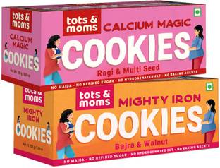 TOTS AND MOMS Healthy & Nutritional Cookies for Moms | Calcium Magic & Mighty Iron Cookies Biscuit