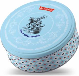 BAKEMATE Choco Chip Cookies Tin 340g | Cookie Biscuit | Gift for All Seasons Cookies Biscuit