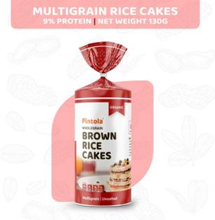 Pintola Organic Wholegrain Brown Rice Cakes (All Natural, Multigrain) High Fiber High Fiber Biscuit