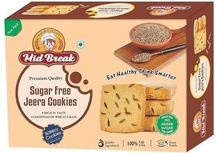 MidBreak Sugar Free Jeera Biscuits, High Fiber, Gut-Friendly, Low Glycemic Index Biscuits Cookies Biscuit