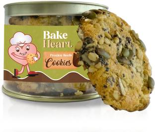 BakeHeart Protein Cookies | Healthy Biscuits | Multi Seed Protein Cookie Biscuit | Eggless Bakery Biscuit