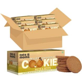 TOTS AND MOMS NO Maida NO Sugar - Nuts & Seeds Cookies | Millet & Jaggery Biscuits for Kids | Multi Grain Biscuit