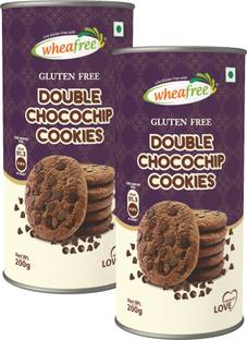 wheafree Double Chocochip Cookies - Gluten Free - (Pack of 2 - 200g each) Cookies Biscuit