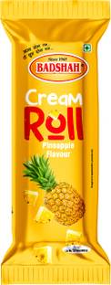 BADSHAH MILK RUSK Cream Roll (Pack of 25) Creamy & Tasty Fresh Baked & Delicious Pineapple Flavour Cream Filled Biscuit