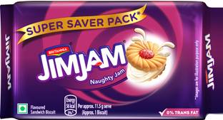 BRITANNIA Treat Jim Jam Cream Sandwich Biscuit