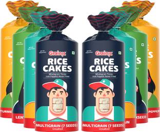 Grainic Organic Brown Rice Cakes [ Super Saver Pack ] Assorted Biscuit