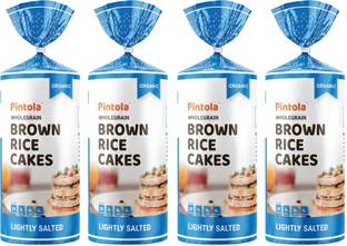 Pintola Organic Wholegrain Brown Rice Cakes (All Natural, Lightly Salted) High Fiber High Fiber Biscuit