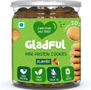 Gladful Almondy Healthy Protein mini cookies/Biscuits Cookies Biscuit