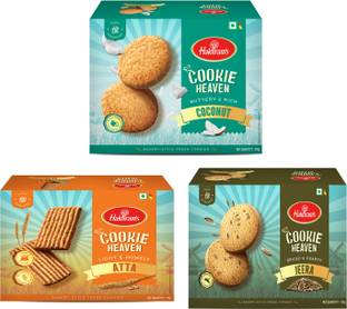 Haldiram's Atta Cookies 175 g, Coconut Cookies 180 g, Jeera Cookies 150 g Cookies Biscuit
