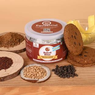 equisential Baked Bites Ragi Choco Cookies | Jaggery | No Maida, Sugar, Palm Oil | 125g Cookies Biscuit