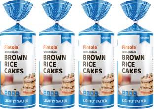 Pintola Organic Wholegrain Brown Rice Cakes (All Natural, Lightly Salted) High Fiber High Fiber Biscuit