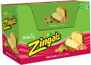 Mulberry foods Mulberry Zingals Sliced Cake Mix Fruits 55gX12 (660g) Pack Cookie Cake Biscuit