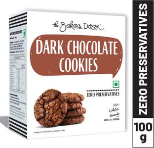 The Baker's Dozen Dark Chocolate Cookies | 31% Dark Chocolate | No Palm Oil Cookies Biscuit