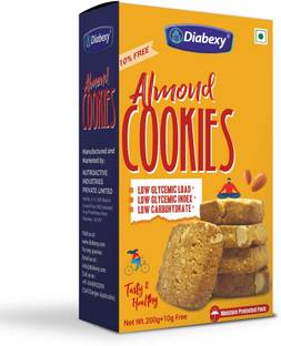 Diabexy Diabetic food product Almond Cookies Sugar Control for Diabetes - 200g Cookies Biscuit