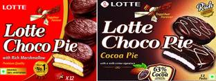 Lotte Rich cocoa Pie & Choco Pie Cookie Cake Biscuit