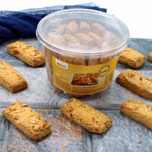 HARNAAM'S BADAM STICK - MADE IN PURE BUTTER WITH ALMOND GARNISH MAKES IT PERFECT - 250 GMS Cookies Biscuit