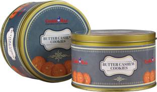 Cookieman Butter Cashew Cookies | Cookies Gift Pack | Butter Cashew Cookies in Tin Box Cookies Biscuit