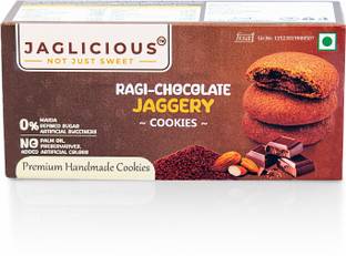 Jaglicious Ragi Chocolate Cookies for Kids & Adults, High Fibre, No Maida, No Added Sugar Cookies Biscuit