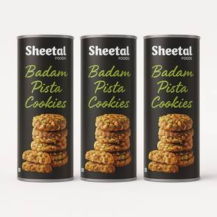 Sheetal Badam Pista Cookies Combo of 3 Cookies Biscuit