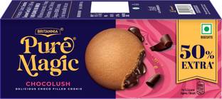 BRITANNIA Pure Magic Chocolush Biscuits Cream Filled Biscuit