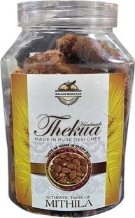 SWAAD SAMVAAD Traditional Thekua, Jaggery Thekua, Sugar Free, Aata Thekua, Healthy Snacks Cookies Biscuit