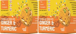 The Snack Company Healthy Multi Seed cookies with Natural Ginger & Turmeric I 33% Nuts and Seeds Cookies Biscuit