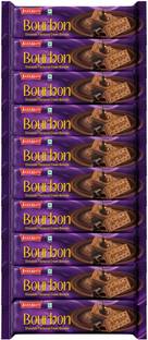 BAKEMATE Bourbon Chocolate Flavored Cream Filled Biscuits |Cookie Biscuits Pack Cream Sandwich Biscuit