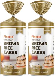 Pintola Organic Wholegrain Brown Rice Cakes (All Natural, Unsalted) High Fiber High Fiber Biscuit