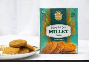 Krackee Jaggery Multigrain cookies | Made with Ragi Millet | Olive oil | Pack of 1. Digestive Biscuit
