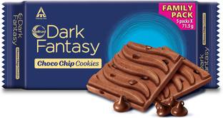 Sunfeast Dark Fantasy Choco Chip, Biscuit Made With Deliciously Rich Chocolate Cookies Biscuit