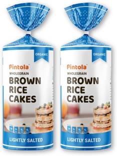 Pintola Organic Wholegrain Brown Rice Cakes (All Natural, Lightly Salted) High Fiber High Fiber Biscuit
