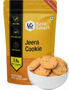 Lo! Foods Jeera Keto Biscuit | Zero Sugar free Keto Cookies | Low Carb Keto Snacks Digestive Biscuit