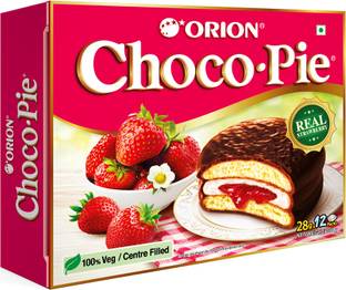 ORION Choco-pie Strawberry Cream Filled Biscuit