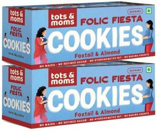 TOTS AND MOMS Healthy & Nutritious Folic Fiesta for Adults | Foxtail Millet & Almond Cookies Biscuit