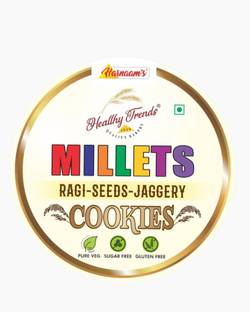 HEALTHY TRENDS MILLETS - RAGI SEEDS JAGGERY COOKIES - PACK OF 02 - 250 g x 02 Packs Cookies Biscuit