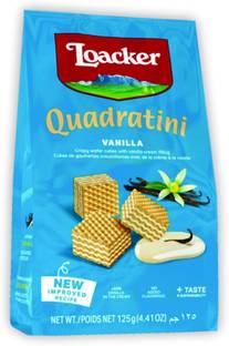 LOACKER Quadratini Vanilla Premium Crispy Bite (IMPORTED FROM ITALY) Cream Cracker Biscuit
