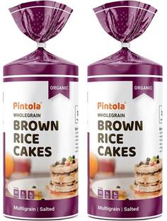 Pintola Organic Wholegrain Brown Rice Cakes - Multigrain (Salted) Cookie Cake High Fiber Biscuit