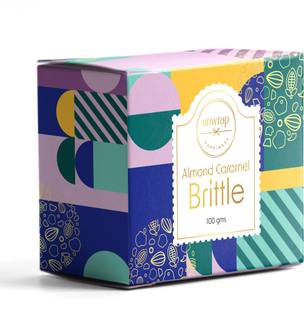 Unwrap Happiness Chocolate Almond Caramel Brittle -Crunchy Candy Nut Treat In A Sleek Gift Hamper Cookies Biscuit