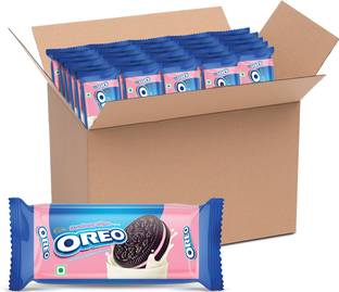 Cadbury Oreo Biscuit Strawberry Flavour Cream Sandwich Biscuit