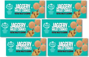 Early Foods Pack of 6 - Foxtail Millet & Almond Jaggery Cookies Cookies Biscuit