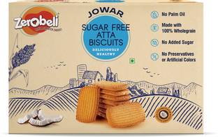 Zerobeli Sugar Free Jowar Atta Biscuit with Coconut Flavor | No Added Preservative Bakery Biscuit