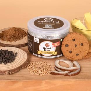 equisential Baked Bites Choco Chip Cookies | Jaggery | No Maida, Sugar, Palm Oil | 250g Cookies Biscuit