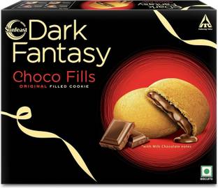 Sunfeast Dark Fantasy CHOCOFILL Cookies with Choco Crème | Perfect Snack Cookie Cake Biscuit
