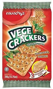 Munchy's Vege Crackers Krakers Sayuran Crunchier Taster 390g Cracker