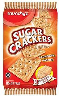 Munchy's Sugar Crackers Krakers Gula Crunchier Taster 390g Cracker