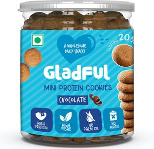 Gladful Chocolatey Protein mini cookies for kids and families Cookies Biscuit