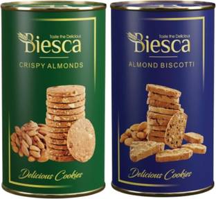 Biesca Crispy Almonds Cookies with Butter & Almond Biscotti Cookies with Butter Cookies Biscuit