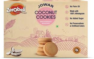 Zerobeli Jowar Coconut Cookies | Delicious & Healthy, 0% Maida, Palm Oil & Preservatives| Bakery Biscuit